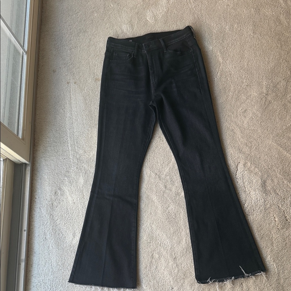MOTHER Charcoal Flare & Wide Leg Jeans